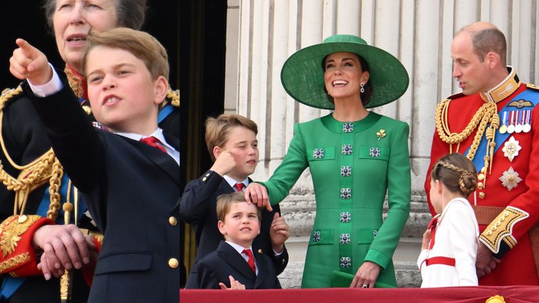 Książę George zagadywał ojca na balkonie Pałacu Buckingham. Wiadomo, co powiedział mu książę William