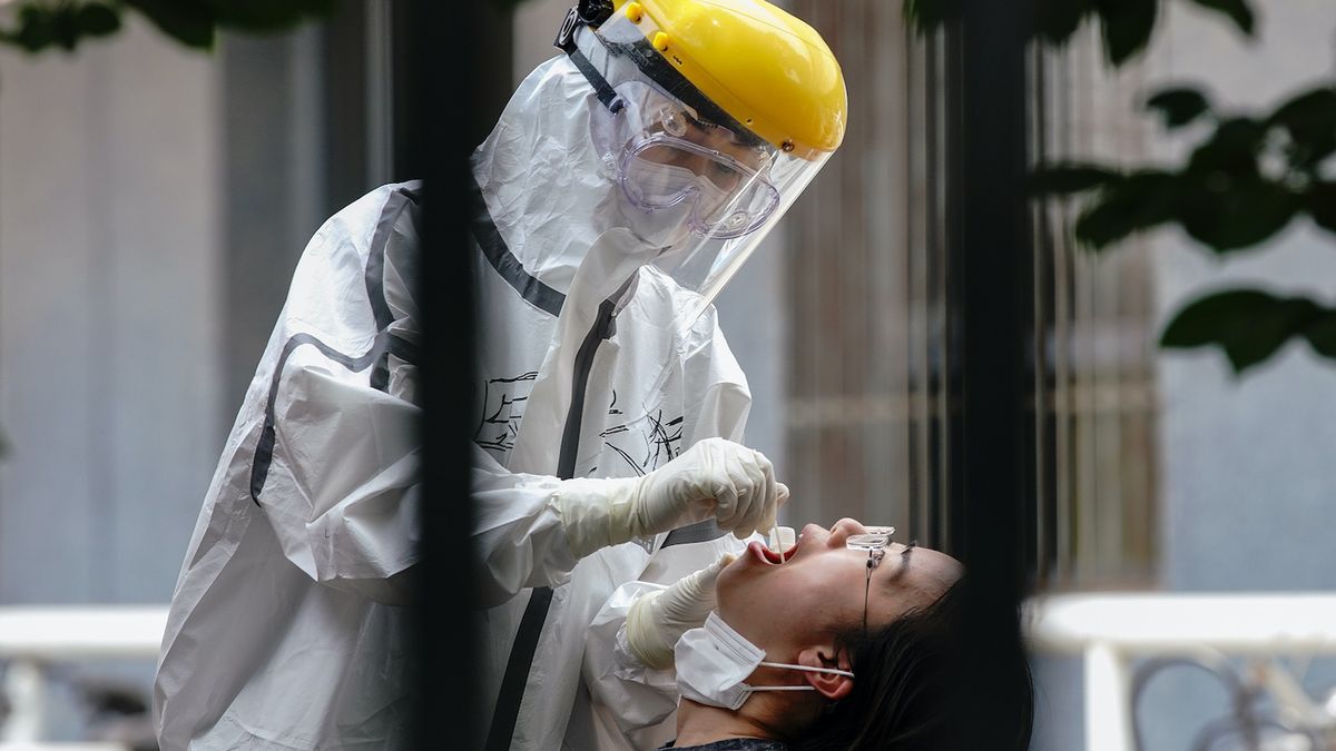 Getty Images / Lintao Zhang / Na zdjęciu: praca przy badaniach na obecność COVID-19