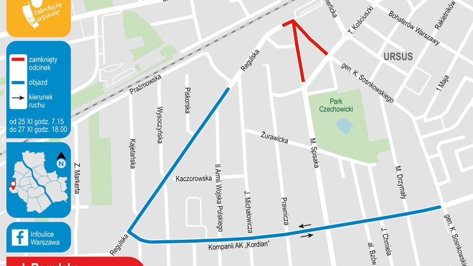 Warszawa. Ursus. W związku z budową ronda będą utrudnienia w ruchu