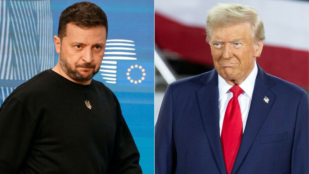 Wołodymyr Zełenski i Donald Trump