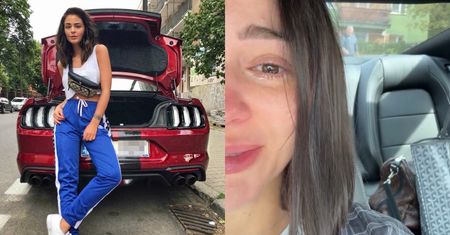 Honorata Skarbek SZLOCHA w Mustangu, którego zamierza sprzedać: "To auto ma  duszę i jest mi przykro, że muszę się go pozbyć"