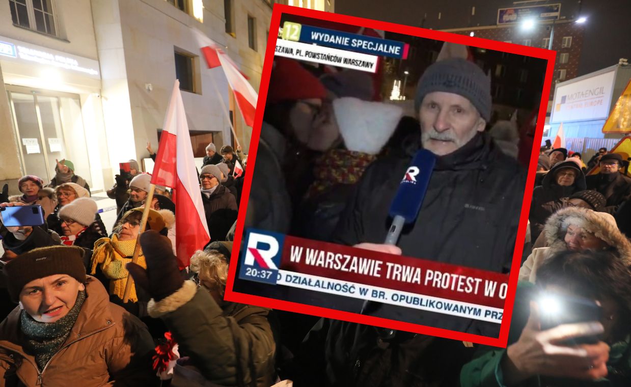 Całujące się kobiety na proteście ws. mediów publicznych.