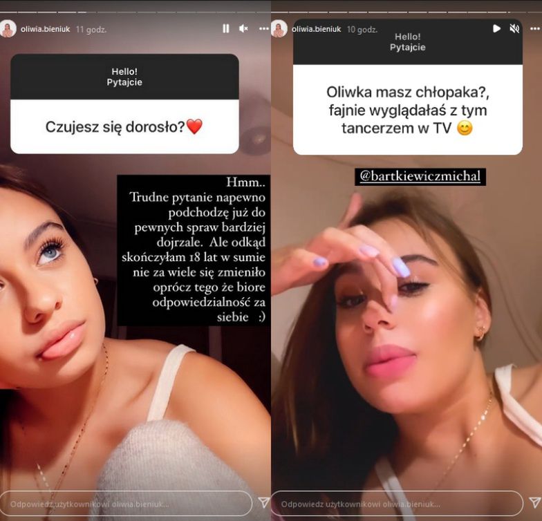 Oliwia Bieniuk odpowiada na pytania fanów