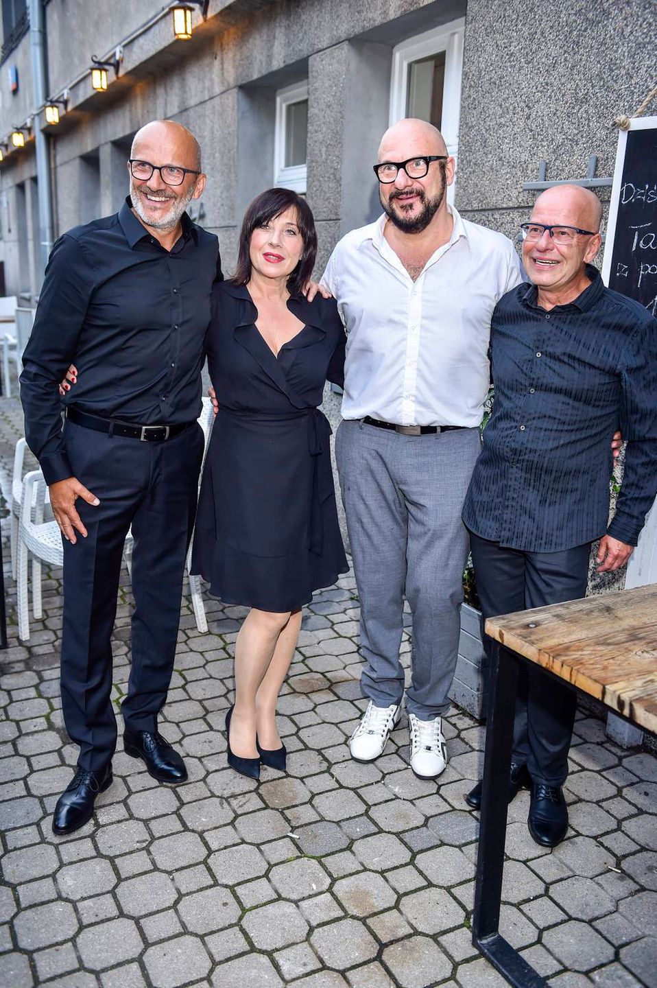Robert Rozmus, Hanna Śleszyńska, Piotr Gąsowski, Wojciech Kaleta na koncercie dla Andrzeja Strzeleckiego