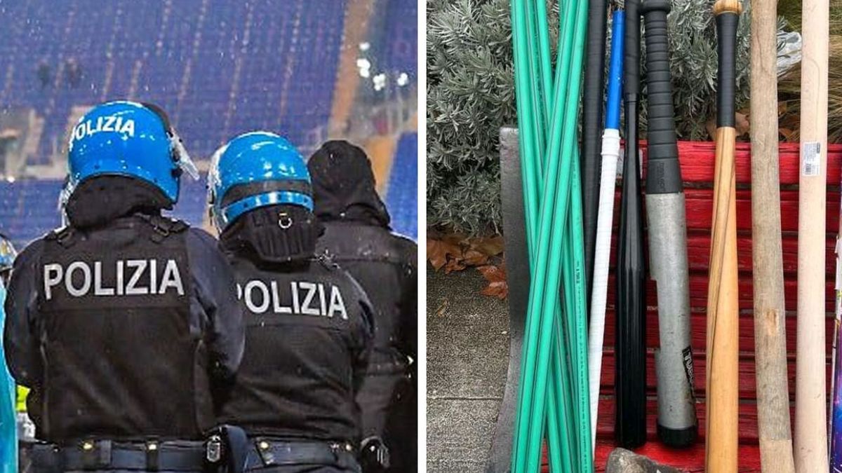 Twitter / EuroFoot/Terziobinario / Włoska policja skonfiskowała niebezpieczne przedmioty