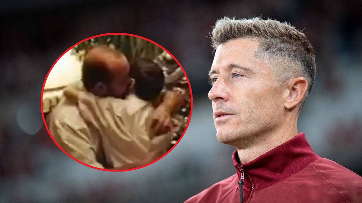 Getty Images / Marcin Golba/NurPhoto via Getty Images/YouTube Amazon Prime / Na dużym zdjęciu Robert Lewandowski, na małym piłkarz w czasach dzieciństwa z ojcem