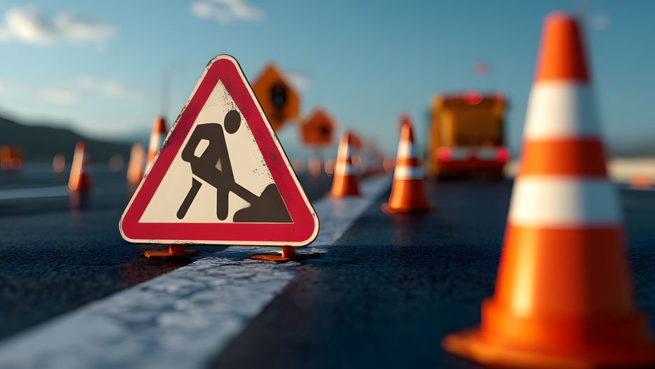 road, repair, sign, construction, warning, traffic, caution, symbol, orange, street, work, safety, barrier, maintenance, cone, alert, hazard, asphalt, urban, transportation, equipment, detour, highway, infrastructure, zone, cautionary, site, signal, direction, public, service, reflective, temporary, signage, message, danger, engineering, industrial, cautionlight, pavement, obstruction, vehicle, outdoor