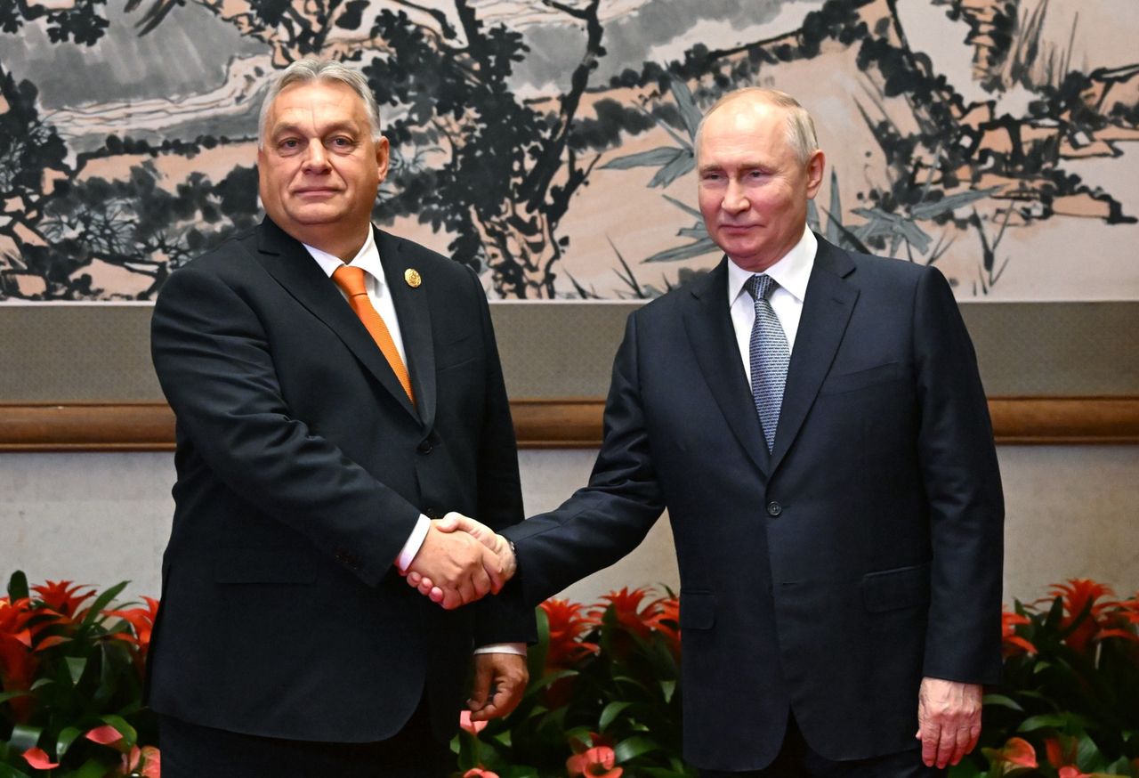 Viktor Orban met with Vladimir Putin in Beijing on Tuesday.