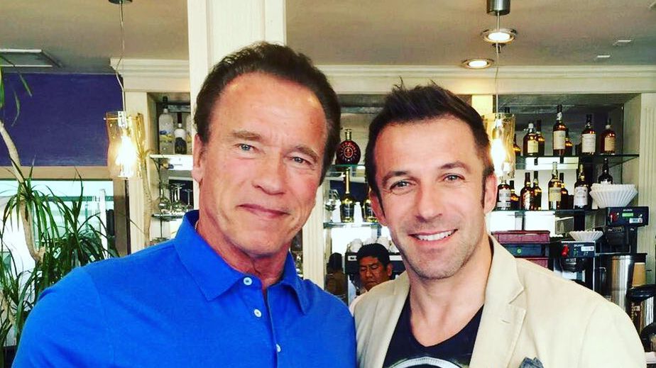 Arnold Schwarzenegger (z lewej) i Alessandro Del Piero