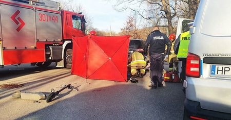Tragiczny wypadek w Gdańsku. Nie żyje kobieta jadąca hulajnogą
