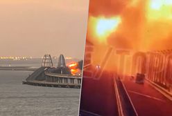 Kamery zarejestrowały moment eksplozji na Moście Krymskim