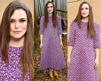 Keira Knightley pozuje w sztucznym lesie