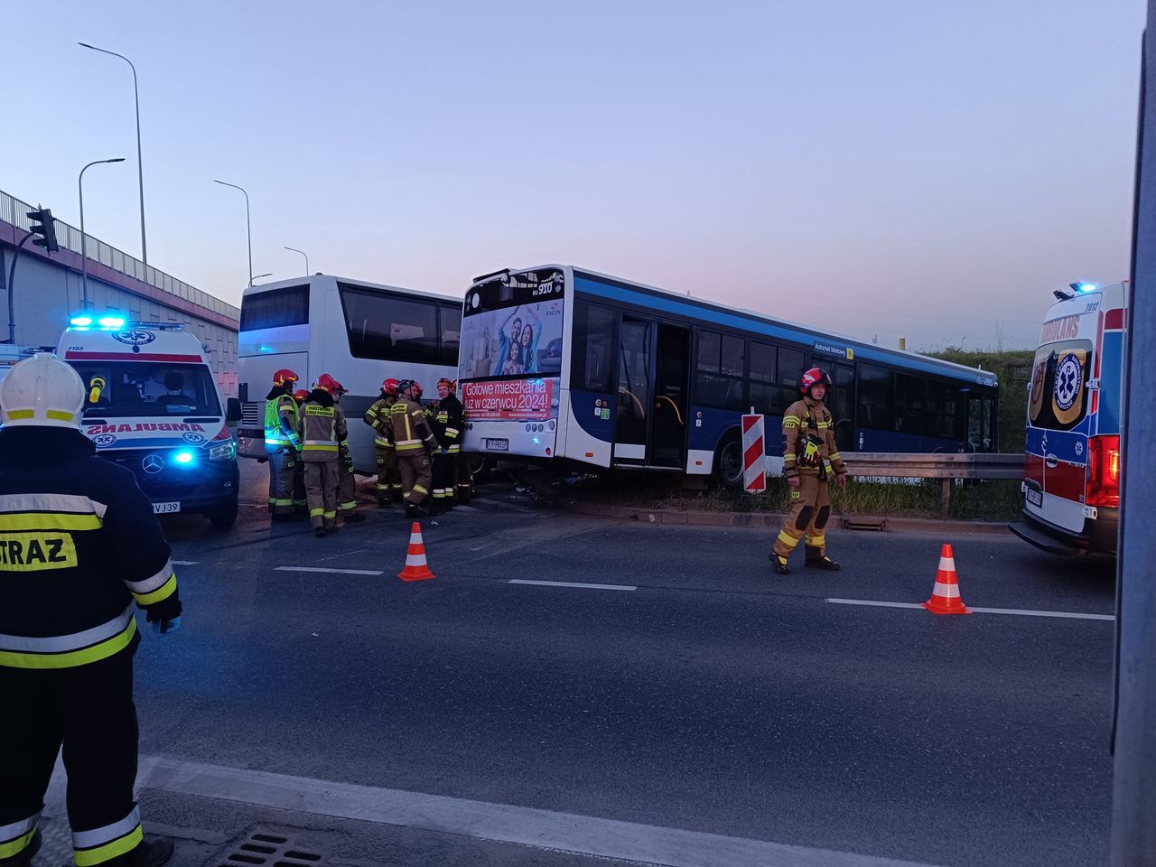 Wypadek autobusów w Krakowie