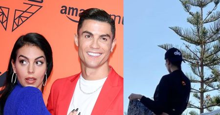 Dziewczyna Cristiano Ronaldo wietrzy dorodne pośladki, wieszając pranie (FOTO)