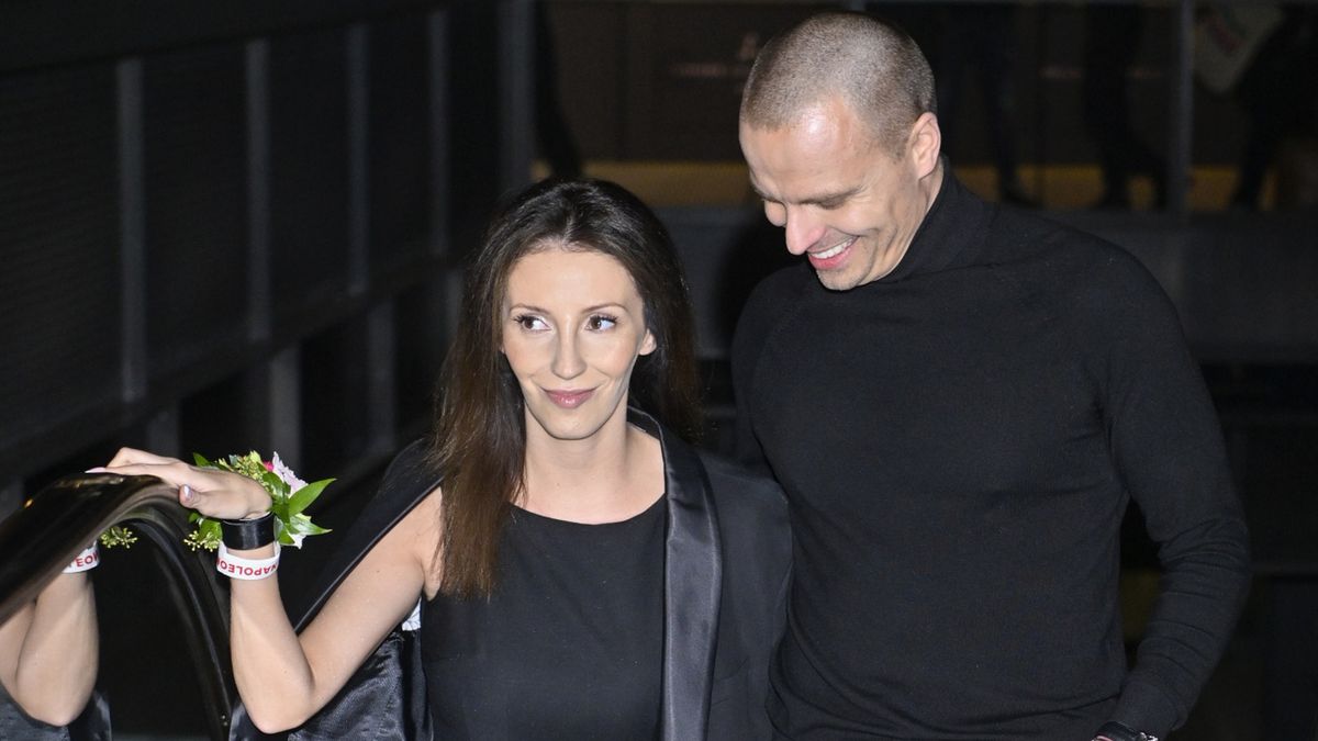 Marcin Hakiel z partnerką Dominiką