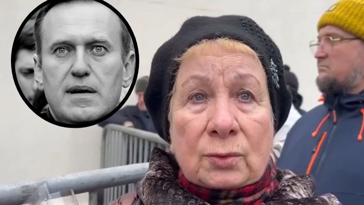 Pogrzeb Aleksieja Nawalnego. Na zdjęciu jedna z osób, która odważyła się go pożegnać.