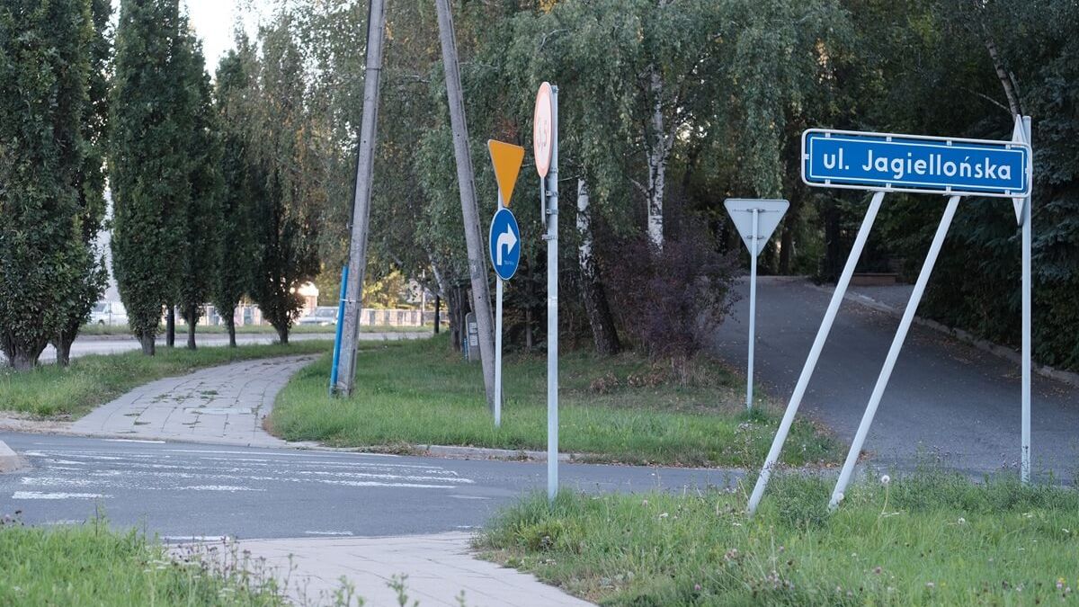 Skrzyżowanie al. Sikorskiego i ul. Jagiellońskiej w Lublinie