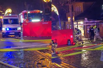 Pożar na Krupówkach w Zakopanem. "Osoby wydobyte z płonącego budynku"