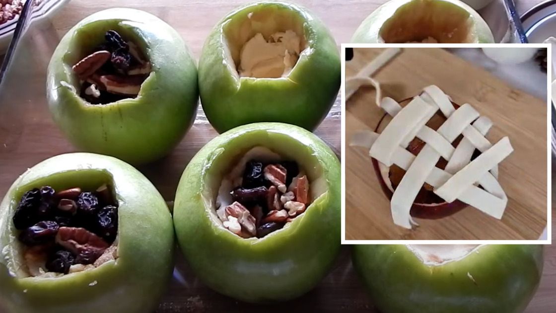 Szarlotka pieczona w jabłku