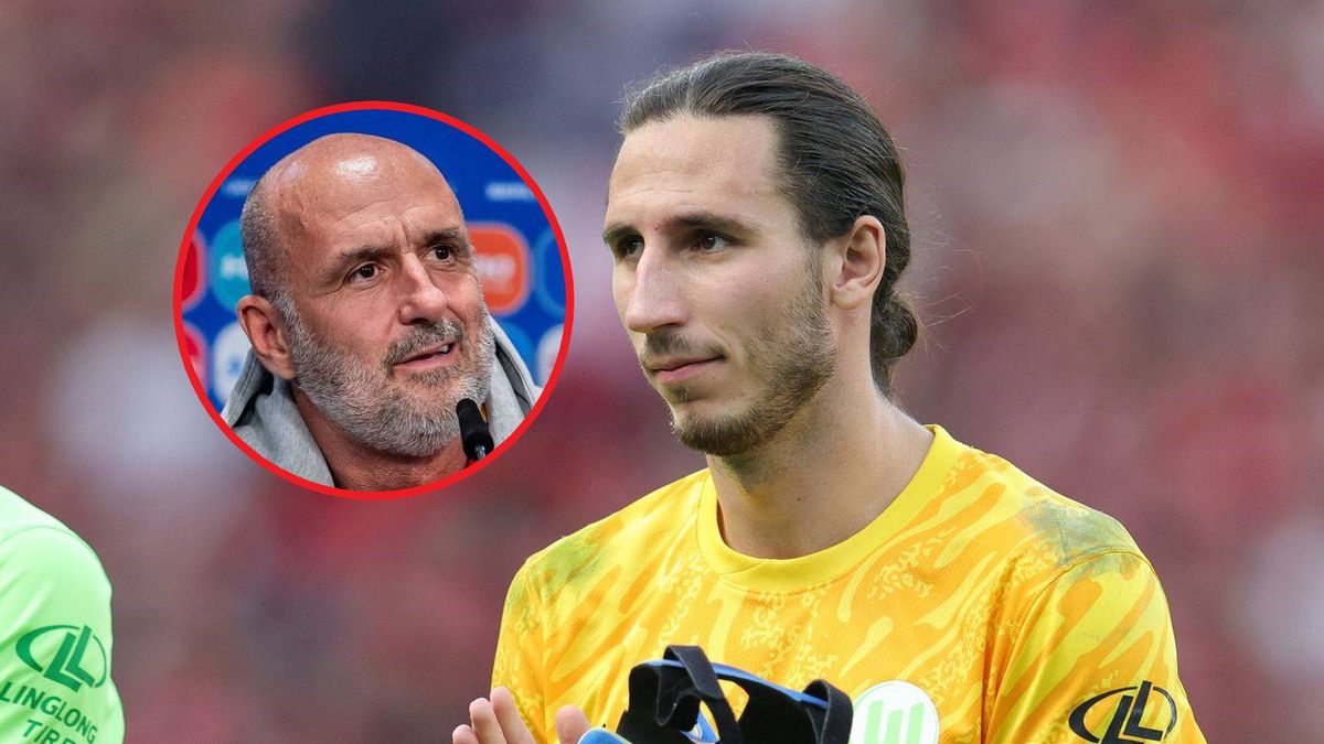 Getty Images / Jürgen Fromme - firo sportphoto / Luciano Lima - UEFA/ / Na zdjęciu: Kamil Grabara, na małym zdjęciu: Michał Probierz