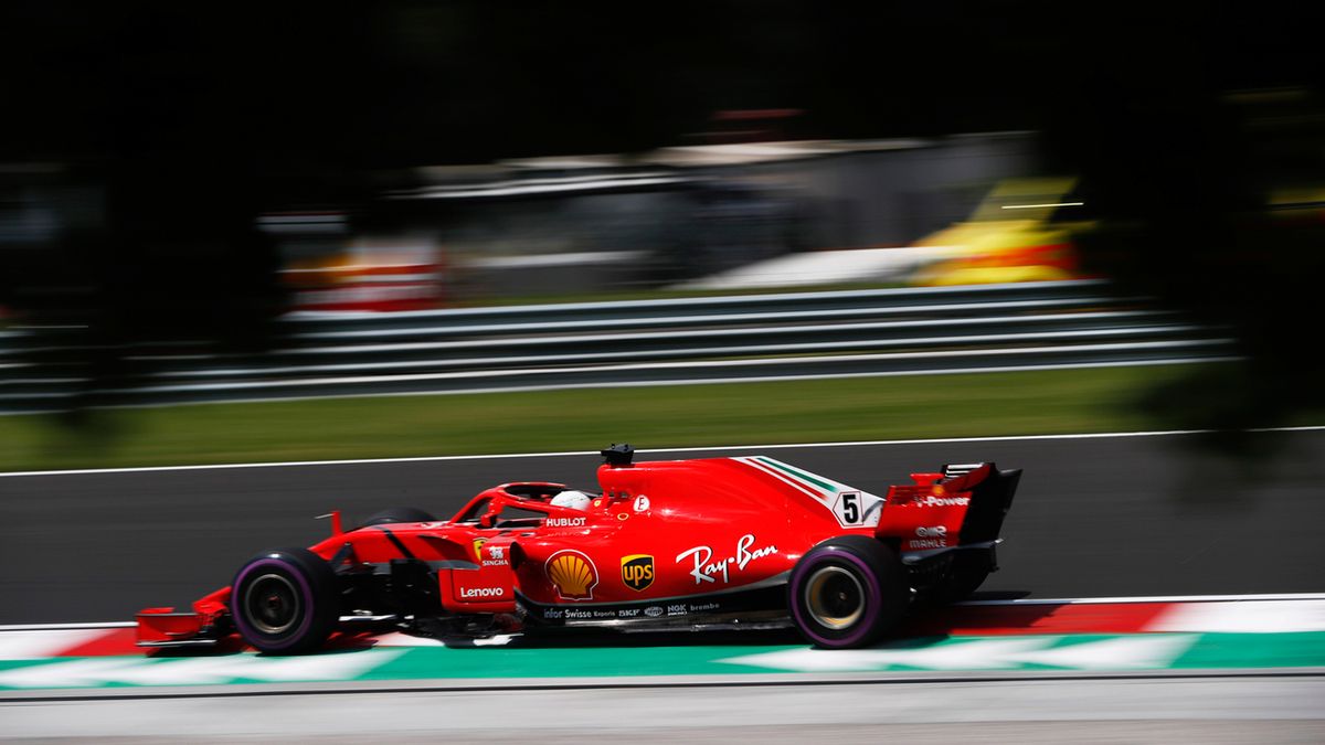 Sebastian Vettel na torze Hungaroring