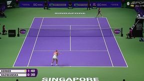 WTA Finals, Kerber - Radwańska: perfekcyjne minięcie Niemki