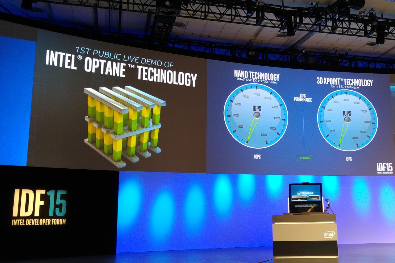 [IDF 2015] Intel Optane: pamięci typu 3D XPoint wielokrotnie wydajniejsze od najszybszych SSD