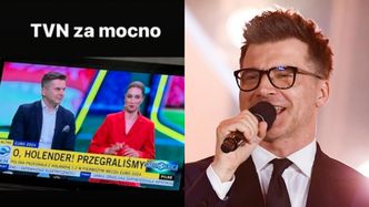 Tomasz Kammel drwi z pomeczowej belki w TVN24. Nagle wspomniał o paskowym z TVP Info: "Zacząłem się zastanawiać..." (FOTO)