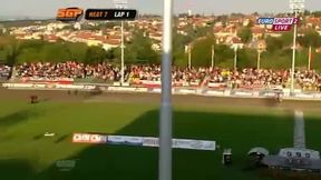 Upadek Hampela i Milika w GP Czech (2014)