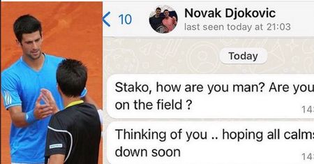 Djoković wysłał ją do kolegi na wojnie. Wyciekła treść wiadomości