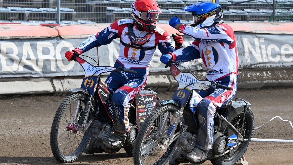 WP SportoweFakty / Tomasz Rosochacki / Na zdjęciu: Rasmus Jensen [n] i Timo Lahti [cz]