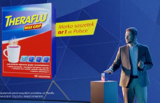 Theraflu Max Grip reklamowany jako „skoncentrowana siła w walce z objawami grypy” (wideo)
