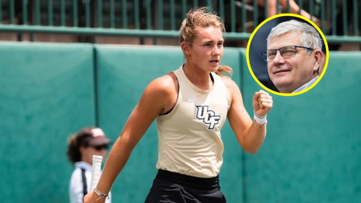 Instagram / UCF Women's Tennis oraz WP SPortoweFakty/Tomasz Fijałkowski / Na zdjęciu: Olivia Lincer i Dariusz Łukaszewski