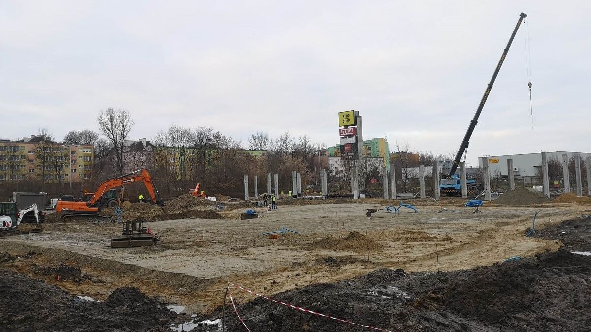 Budowa sklepu ALDI przy ul. Gospodarczej w Lublinie