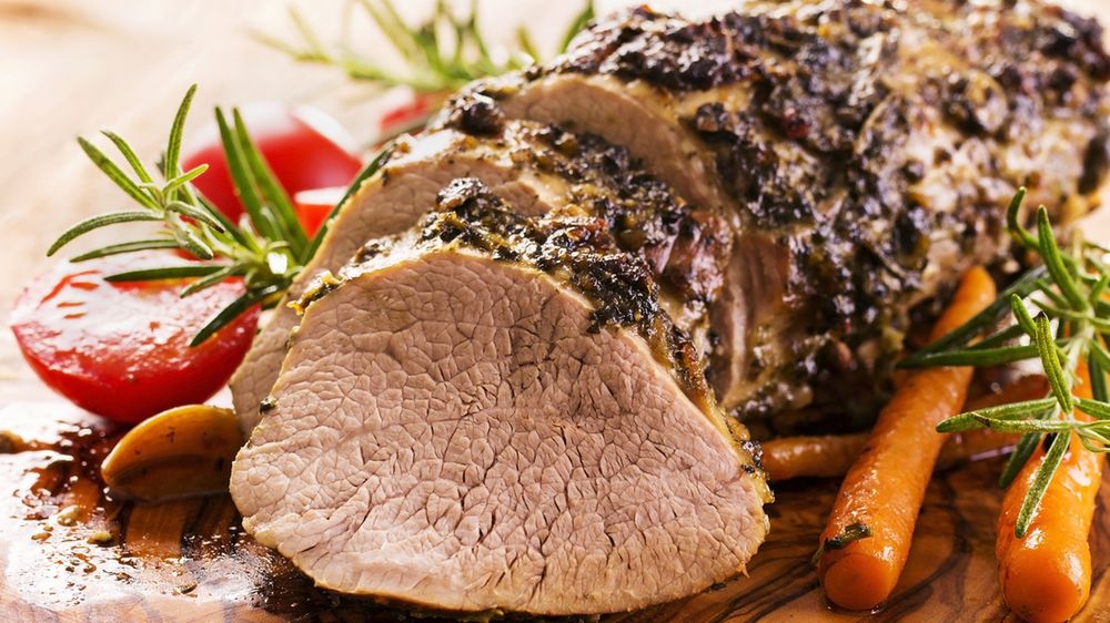 Pieczona polędwica cielęca (mięso i tłuszcz)