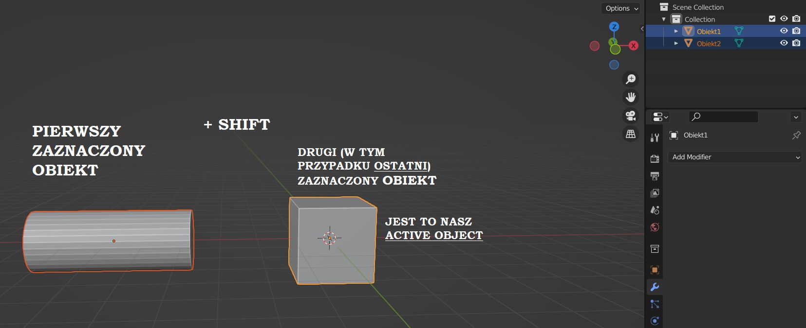 Obiekty można przeskalować, a następnie zaznaczyć