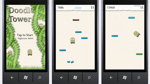 Doodle Tower ? podróbka Doodle Jump na WP 7 1