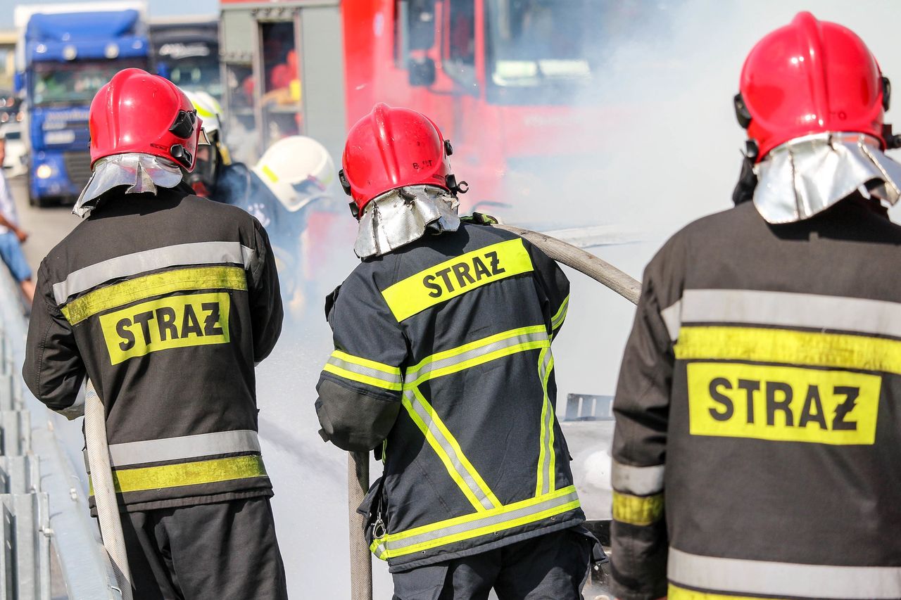 Pożar wieżowca w Olsztynie. Ewakuowano kilkadziesiąt osób
