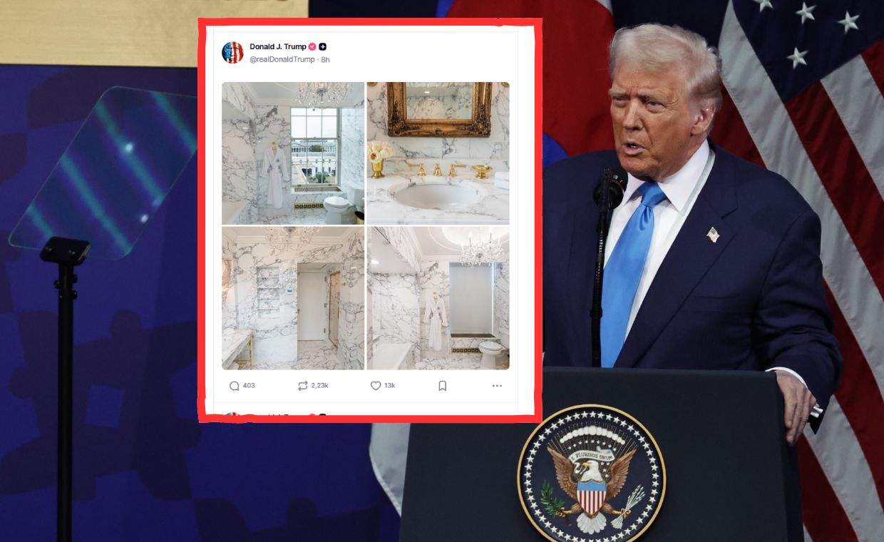 wiadomości,aktualności,WP Wiadomości Trump pochwalił się remontem łazienki w Białym Domu