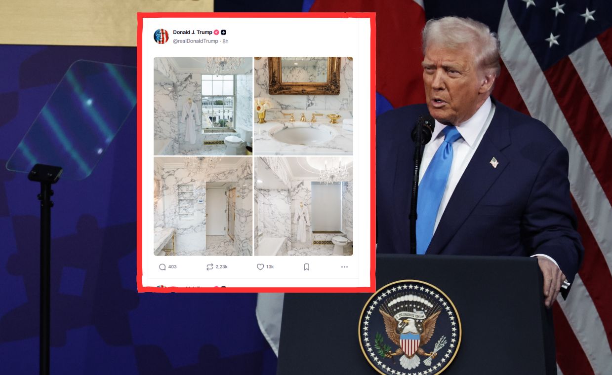 Trump pochwalił się remontem łazienki w Białym Domu
