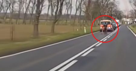 "Zmęczony" rowerzysta. Nagranie niesie się po sieci
