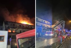 Pożar hotelu. Ludzie ewakuowali się przed przybyciem strażaków