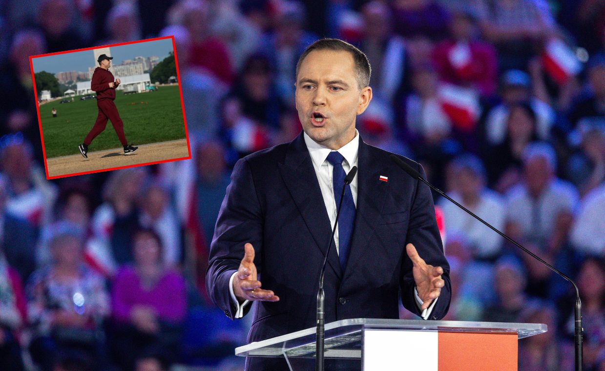 Nowe zdjęcie Nawrockiego z USA. W dresie