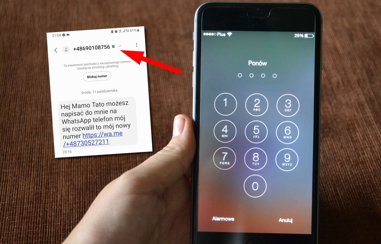 Fałszywy SMS o "nowym numerze"