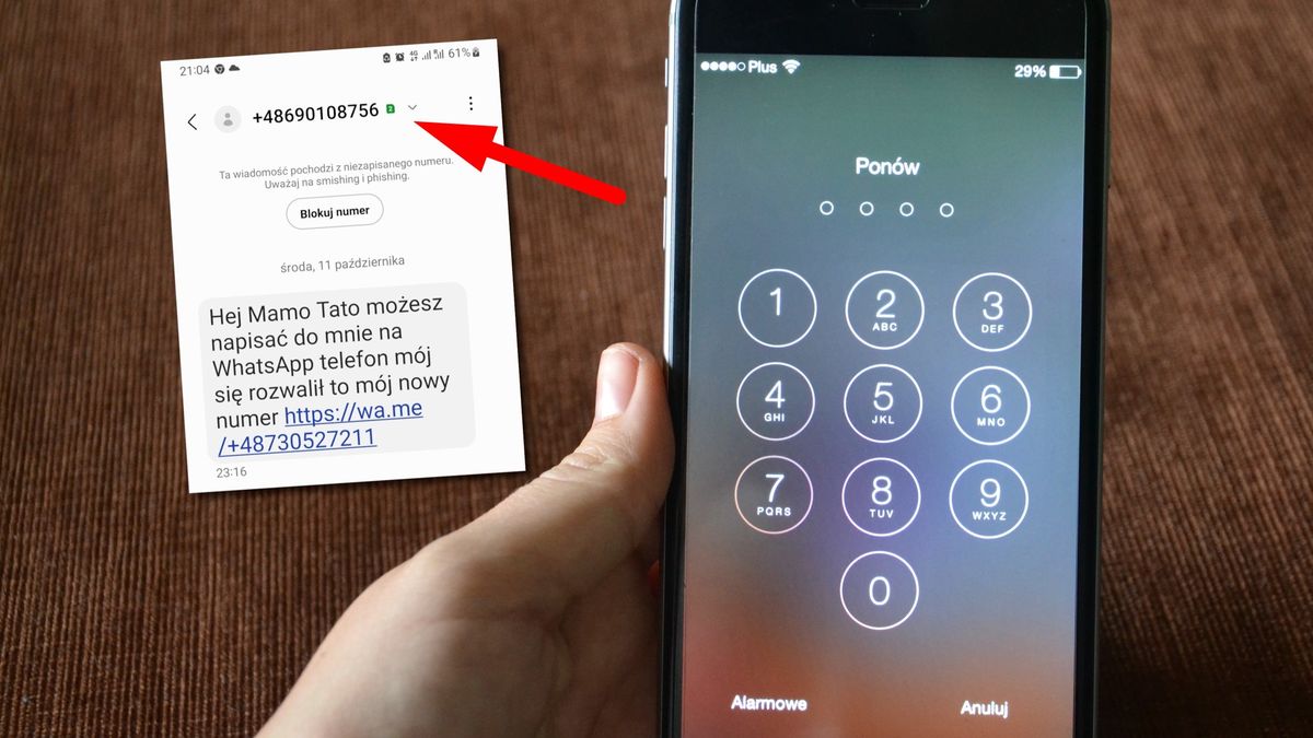 Fałszywy SMS o "nowym numerze"
