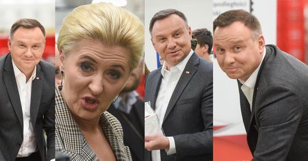 Andrzej Duda z Agatą wysyłają flagi Polakom (ZDJĘCIA)
