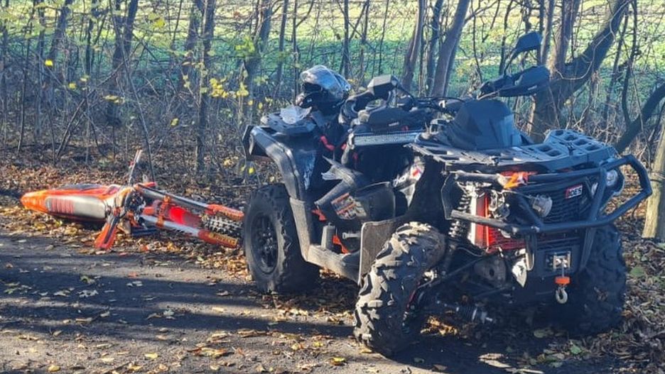 wypadek quad motocykl