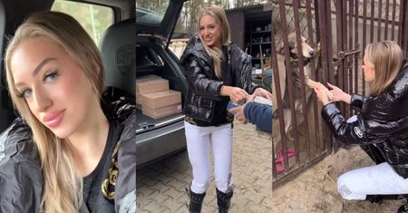 Caroline Derpienski pojechała z karmą do schroniska. Wsparła też potrzebujące dzieci. "Postanowiłam użyć zasięgów"