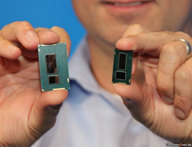 Intel Haswell-Y vs Broadwell-Y procesor porównanie wielkości IDF 2013