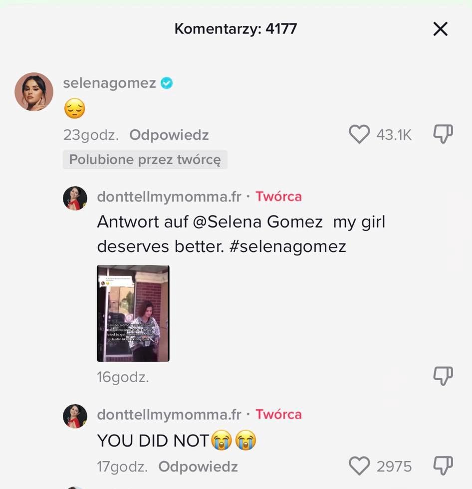 Odpowiedź Seleny Gomez
